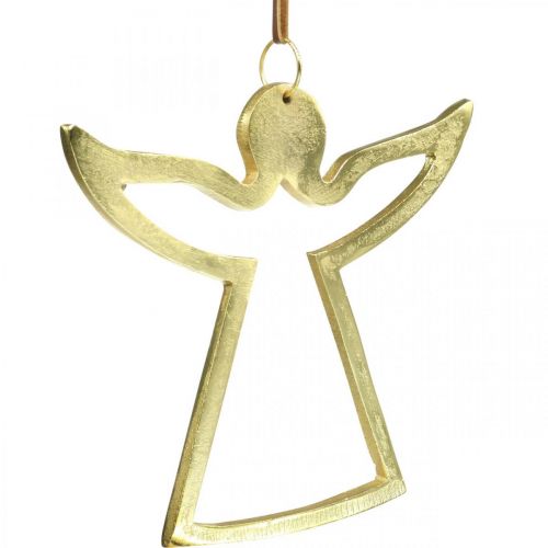 Product Metal pendants, decorative angels, golden advent decoration 15 × 16.5cm