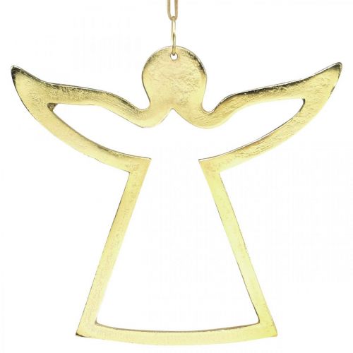 Metal pendants, decorative angels, golden advent decoration 15 × 16.5cm
