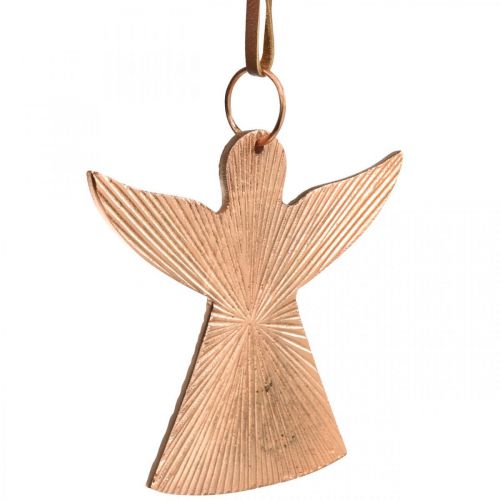 Product Angels to hang, Advent decorations, metal decorations copper-colored 9 × 10cm 3pcs