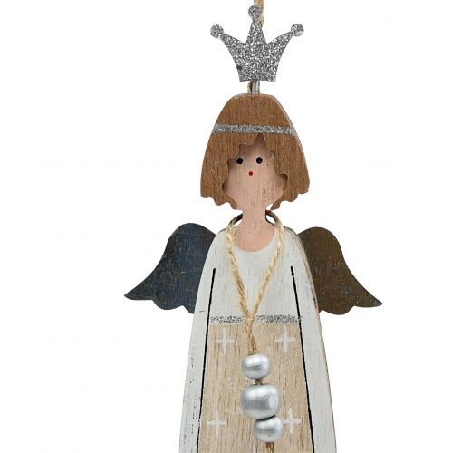 Floristik24 Angel Nature, Silver for hanging 20cm 6pcs