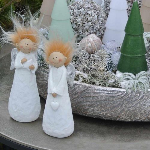 Floristik24 Decorative angel figure Christmas angel white 4.5 × 3.5 × 11cm 4pcs
