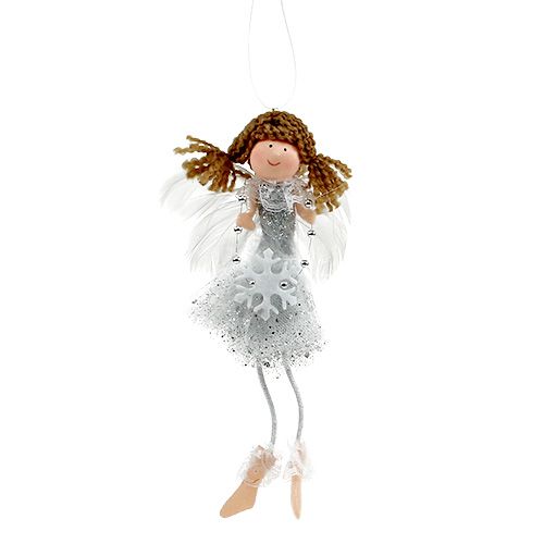 Floristik24 Angel to hang silver 20cm