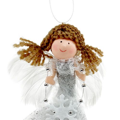 Floristik24 Angel to hang silver 20cm