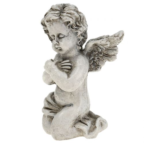 Floristik24 Angel figures grey 9cm 3 pieces