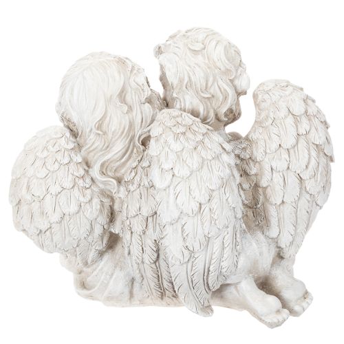 Angel Sculpture – Child Angel Pair with Heart, 24cm | Floristik24.co.uk