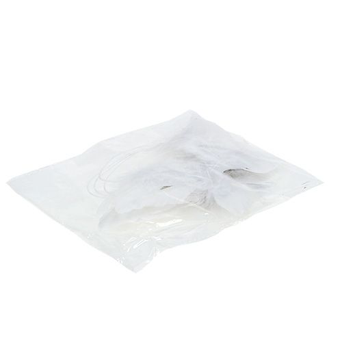 Floristik24 Angel wing for hanging white 16cm 4pcs