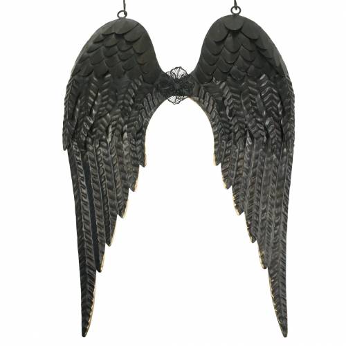 Floristik24 Wall Decoration Angel Wing Black 34cm x 47.5cm
