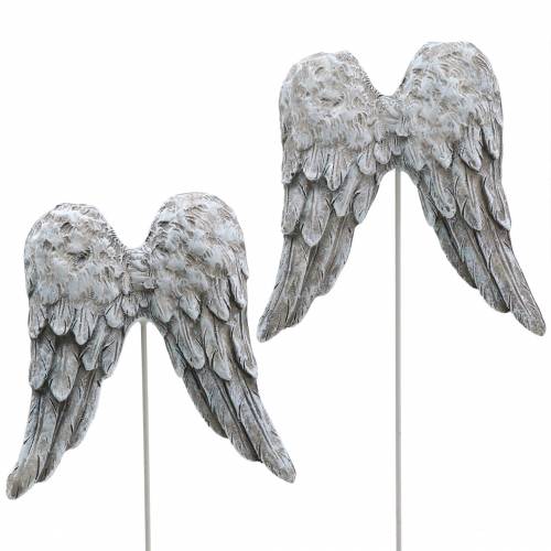 Floristik24 Decorative plug angel wings 10cm 3 pcs