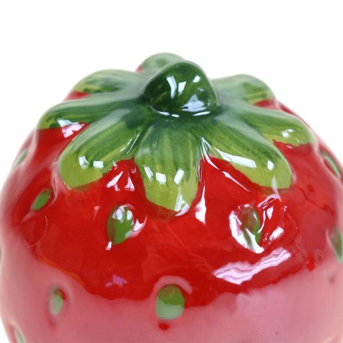 Floristik24 Strawberry ceramic Ø7cm H9cm 3pcs