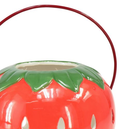 Product Strawberry lantern ceramic lantern with handle H14cm