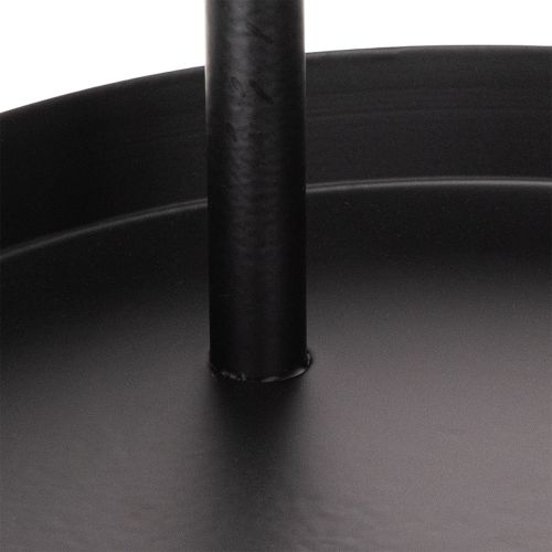 Round Metal Two-Tiered Decorative Tray Black 58cm | Floristik24.co.uk