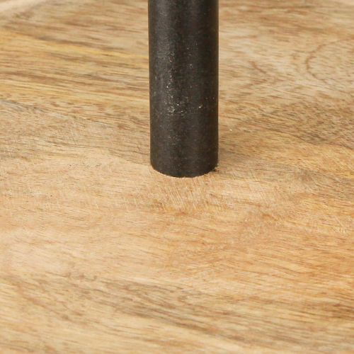 Product Etagere 2-tier Wood Metal Round Natural Black H36cm