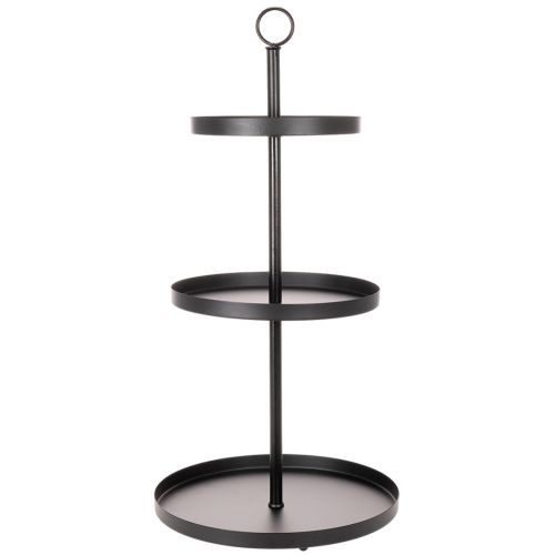 Three-Tier Metal Stand for Table Decoration, Black, 61cm | Floristik24.co.uk