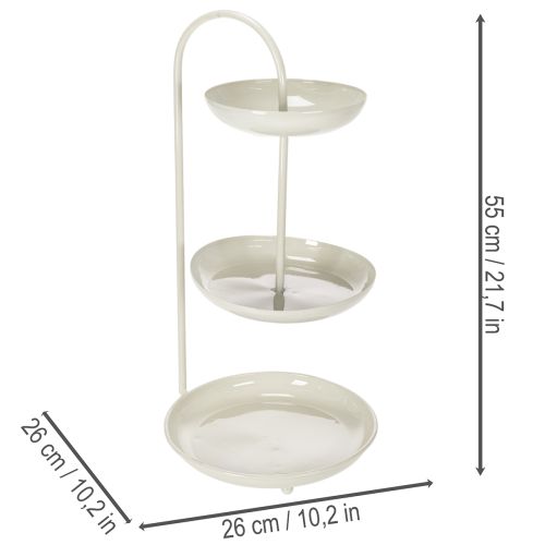 Product Three-tiered table decoration, ideal for living rooms, occasions, weddings, 55cm