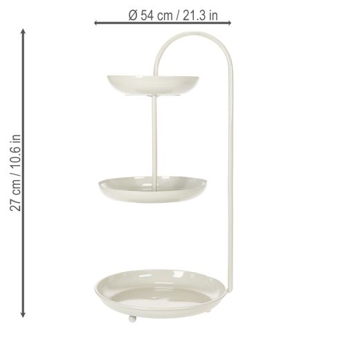 Product Three-tiered table decoration, ideal for living rooms, occasions, weddings, 55cm