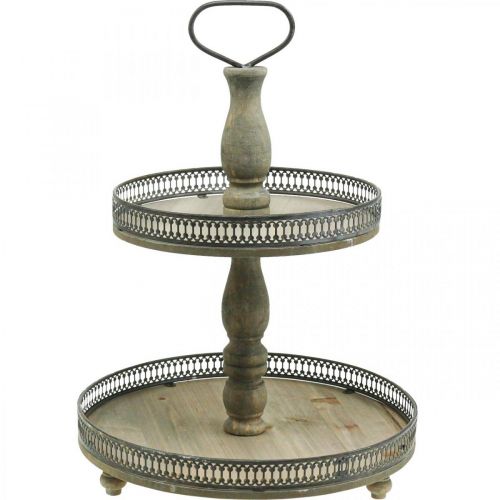 Floristik24 Deco Cake Stand Wood Plants Cake Stand Vintage H47cm Ø34cm