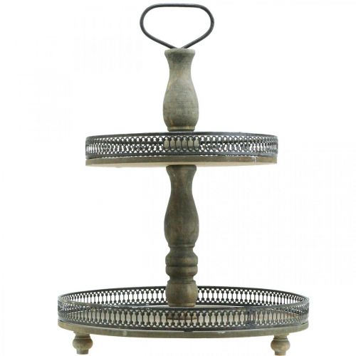 Floristik24 Deco Cake Stand Wood Plants Cake Stand Vintage H47cm Ø34cm