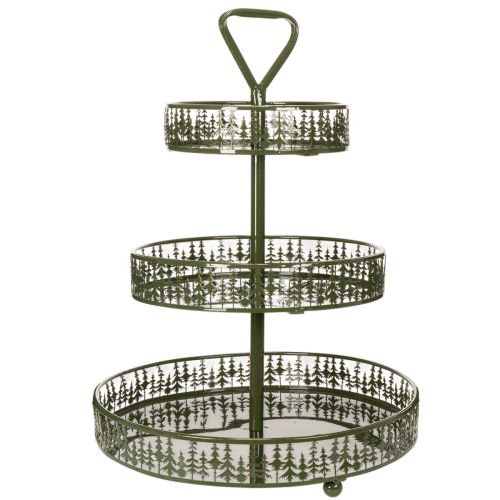 Green Metal Three-Tier Stand