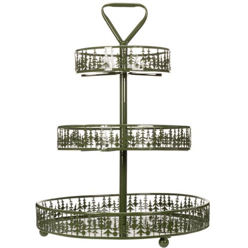 Green Metal Three-Tier Stand