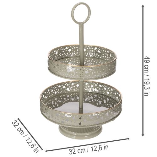 Two-Tier Metal Stand with Star