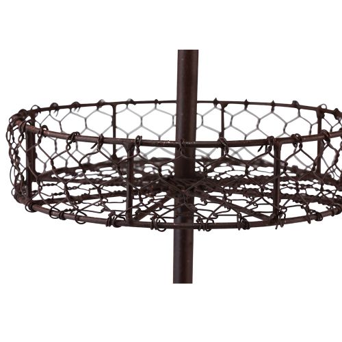 Floristik24 Vintage Etagere Metal Brown 3-tier Ø28.5cm H53cm