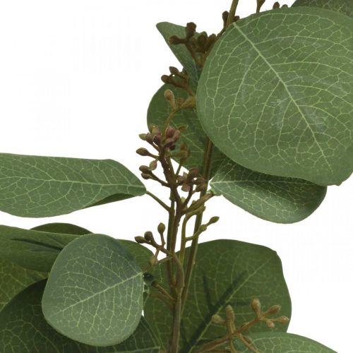 Artificial deco branch eucalyptus with buds artificial plant 60cm