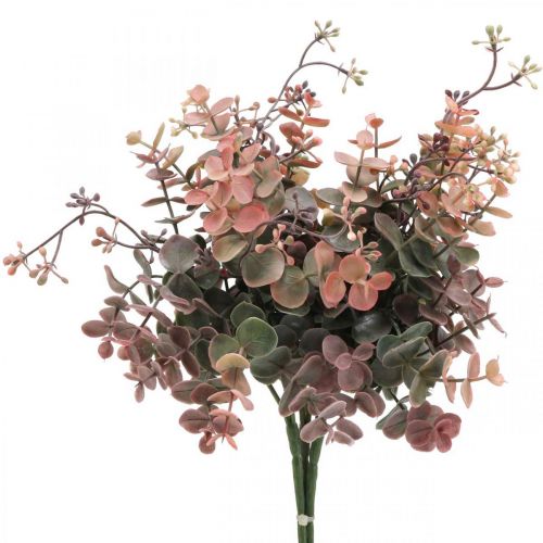 Floristik24 Eucalyptus Bush Artificial Eucalyptus Red Green 25cm 3pcs