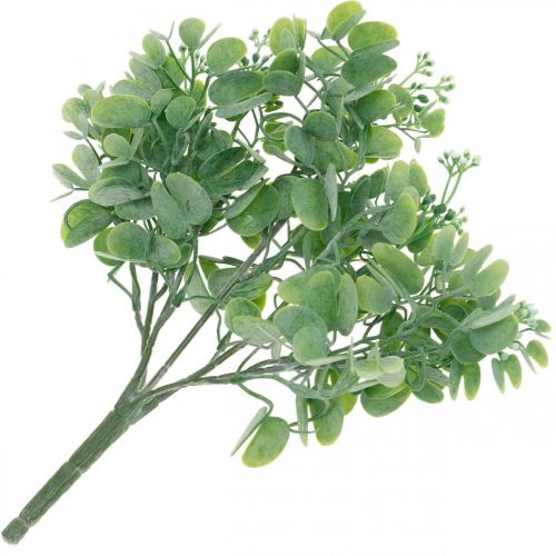 Floristik24 Wedding Decoration Artificial Eucalyptus Branches with Blossoms Decoration Bouquet Green, White 26cm