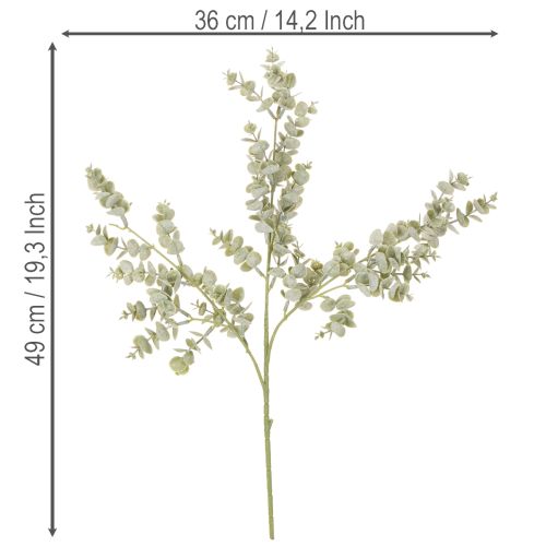 Artificial Eucalyptus Branches Decorative Stems 49cm Green Set of 4 | Floristik24.co.uk
