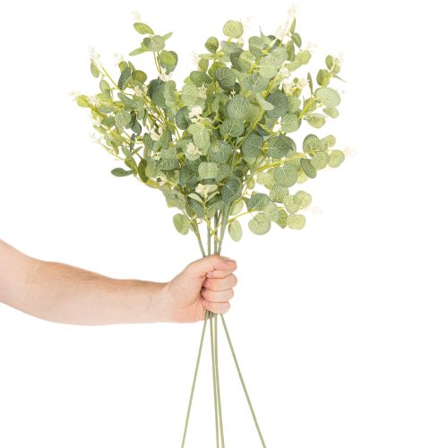 Artificial Eucalyptus Branch with Round Leaves 75cm Set of 4 | Floristik24.co.uk