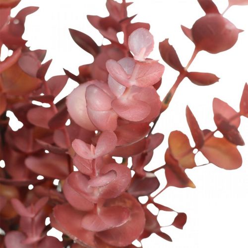 Product Autumn decoration eucalyptus branch red Artificial eucalyptus 36cm