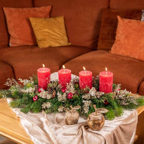 Floristik24 Eucalyptus branch artificial gold snow-covered Eucalyptus Christmas decoration 36cm