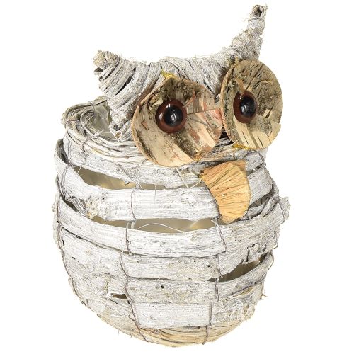 Floristik24 Owl for planting white 23cm