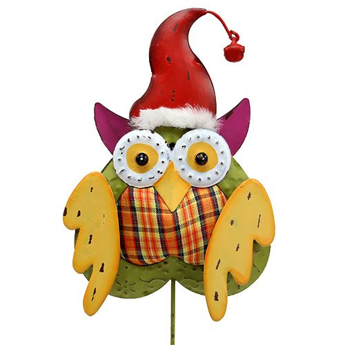 Floristik24 Owl as a flower plug Multicolored 16cm L48cm 3pcs