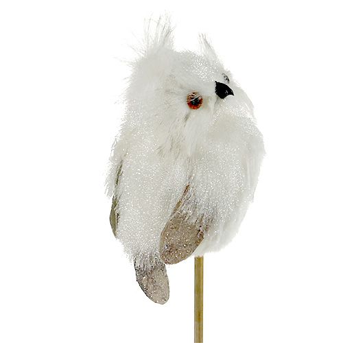 Product Owl on the rod white 9cm L48cm