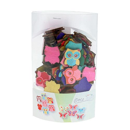 Floristik24 Scatter owls 2cm multicolored 100p
