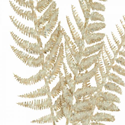 Product Deco fern artificial plant gold, glitter Christmas decoration 74cm