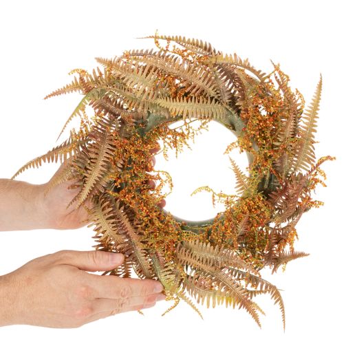 Artificial Fern Wreath for Table and Door, 35 cm, Autumn Design | Floristik24.co.uk
