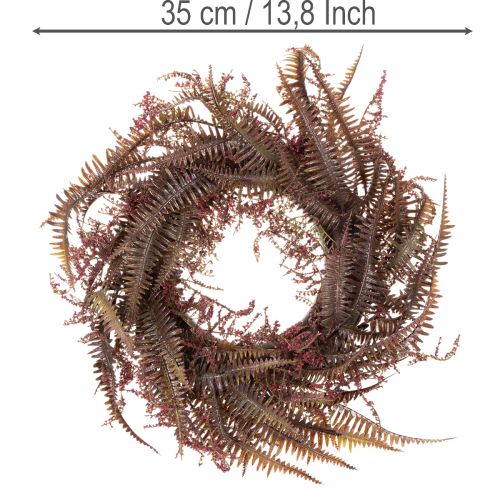 Artificial Autumn Wreath with Fern Branches 35cm | Floristik24.co.uk
