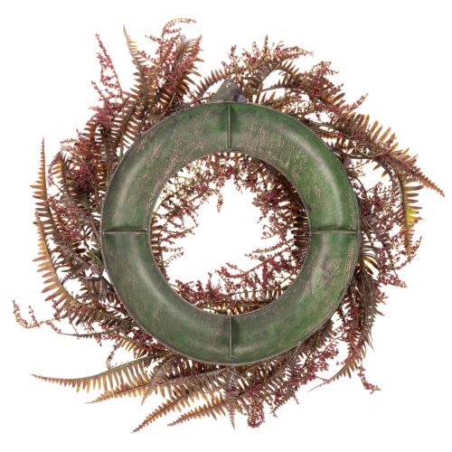 Artificial Autumn Wreath with Fern Branches 35cm | Floristik24.co.uk