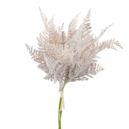 Artificial Flower Bouquet Artificial Fern White 72cm Brown 3pcs