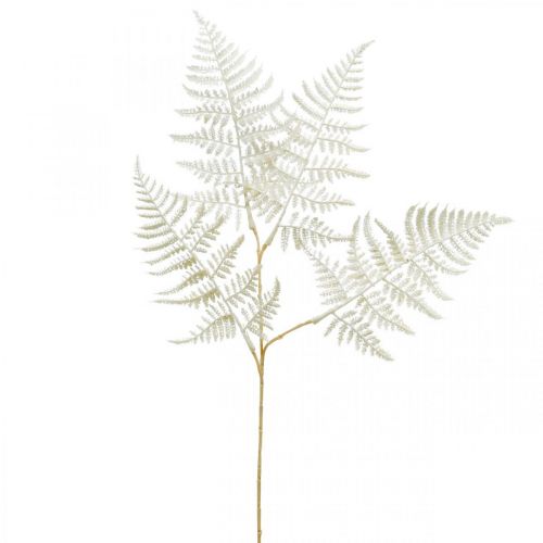 Floristik24 Decorative leaf fern, artificial plant, fern branch, decorative fern leaf white L59cm