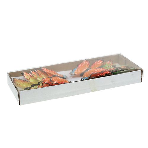 Floristik24 Feather butterfly 9cm sort.12St