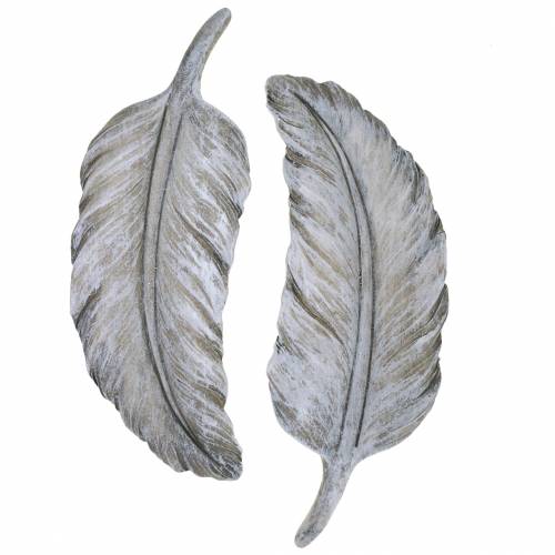 Grave jewelry feather 18cm x 6.5cm 4pcs