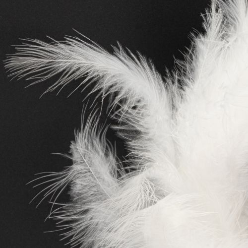 Product Feather wreath ideal for wedding decoration and atmospheric Easter decoration 20cm