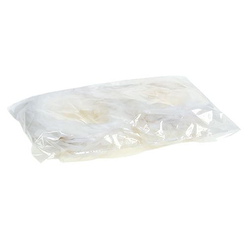 Floristik24 Feather wreath Ø15cm white 4pcs