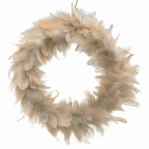 Floristik24 Deco feather wreath pink Ø25cm Wreath of feathers