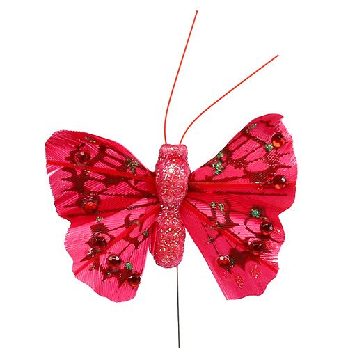 Product Spring butterfly with glitter 5cm colorful assorted. 24st