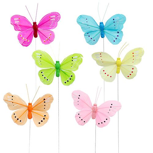 Floristik24 Spring butterflies colorful sort. 8cm 24pcs