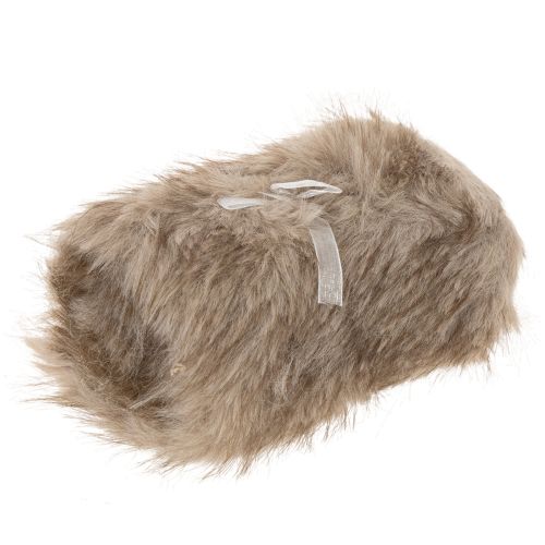 Faux Fur Ribbon for Decoration and Crafting, 15x180cm, Set of 2, Brown